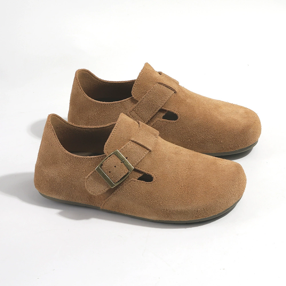 Кожаные ботинки Bucken женские все включено толстые подошвы один педаль