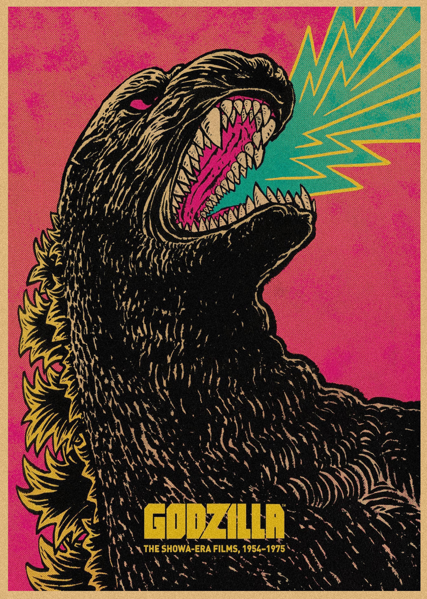 Godzilla película Godzilla póster retro kraft decoración mural mural 258