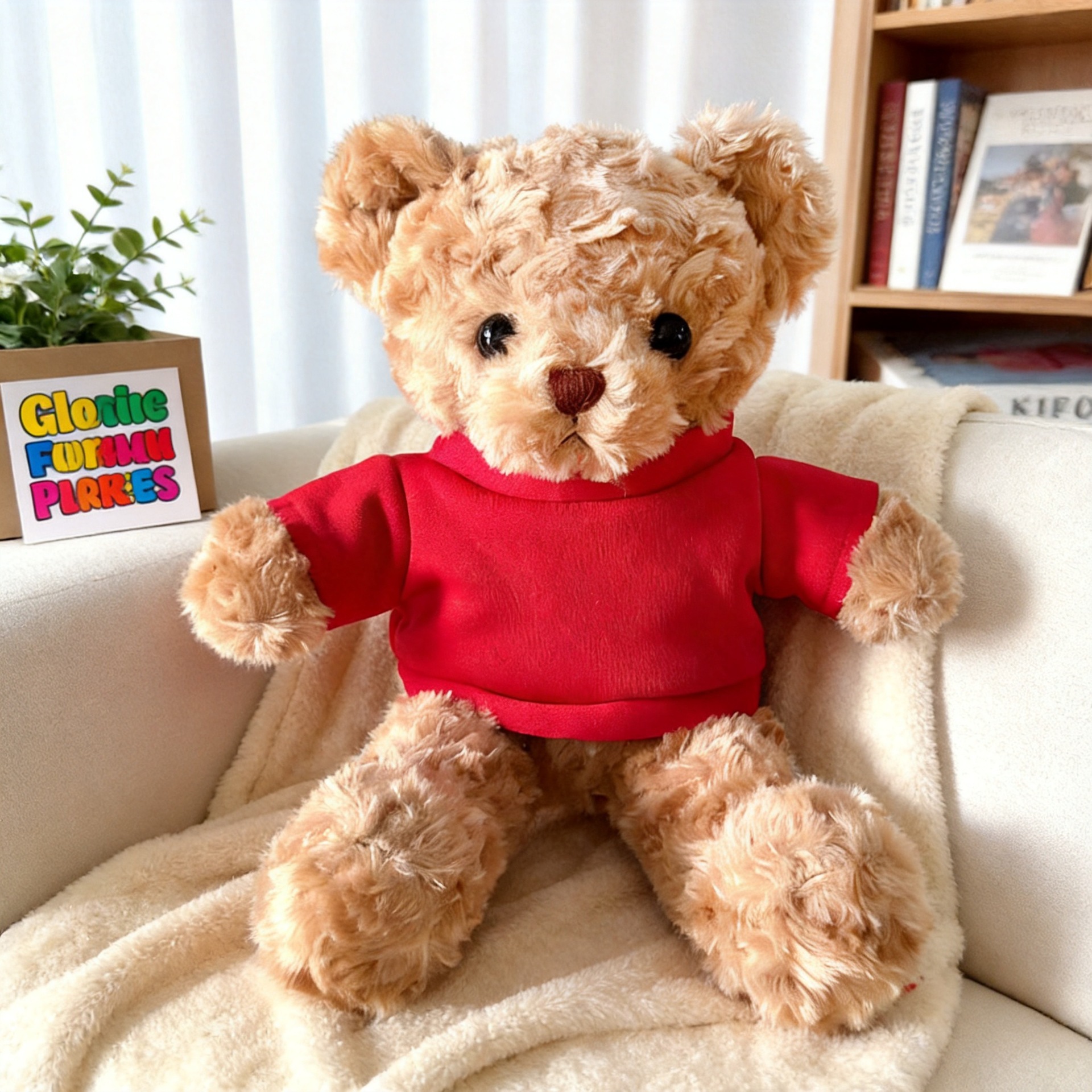 Camiseta roja y oso