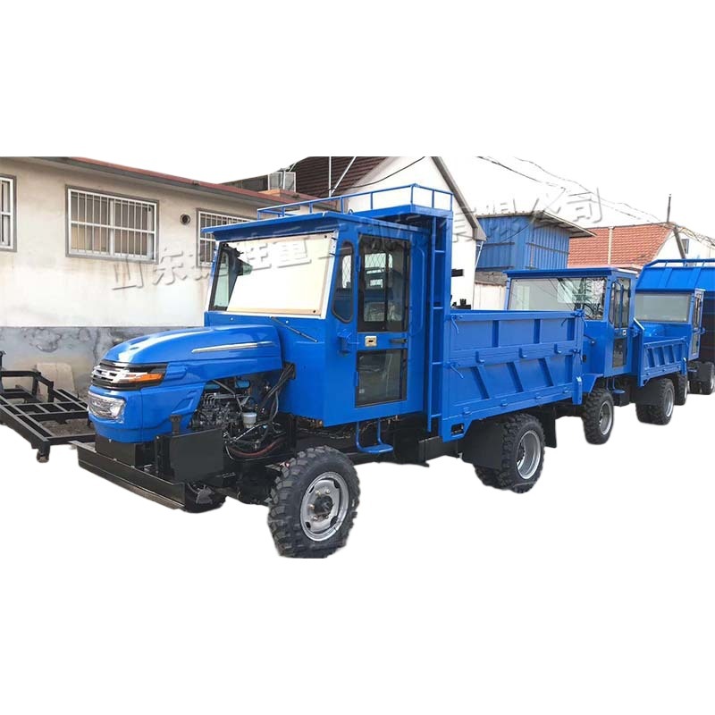 Vehículo diesel de cuatro ruedas camión de carga hidráulico de doble techo sitio de construcción agrícola camión de descarga trasera de ladrillo