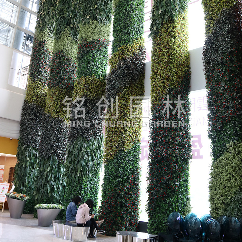 Mingchuang Planta artificial múltiple musgo artificial pared de fondo ignífugo planta de la pared material de la pared de la planta verde ignífugo