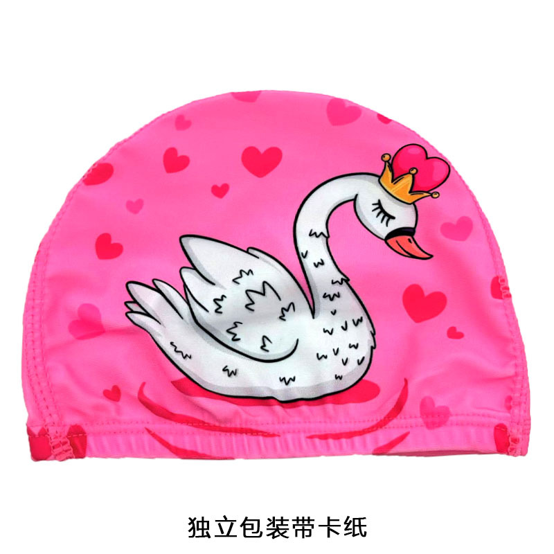 Gorro de natación al por mayor Gorro de natación de tela unisex Gorro de natación de secado rápido con estampado de aguas termales para niños adultos