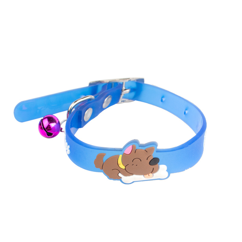 Collar de campana para mascotas collar de goma de color sólido para gatos collar de perros lindos collar para mascotas al por mayor