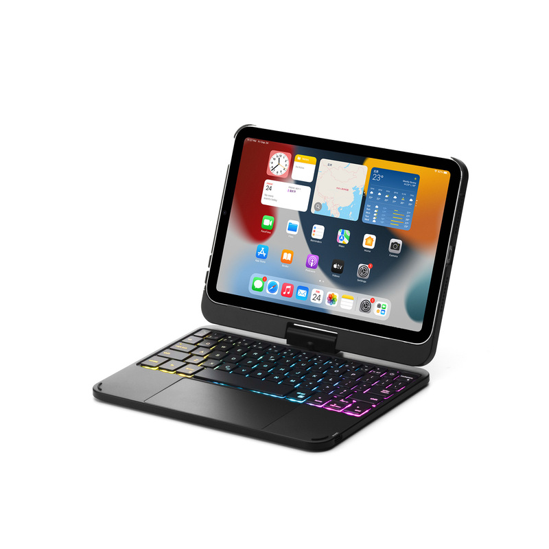 360 degree rotating touch keyboard for iPadmini76 rainbow touch backlight bluetooth keyboard protective case 360 degree rotating touch keyboard for iPadmini76 rainbow touch backlight bluetooth keyboard protective case