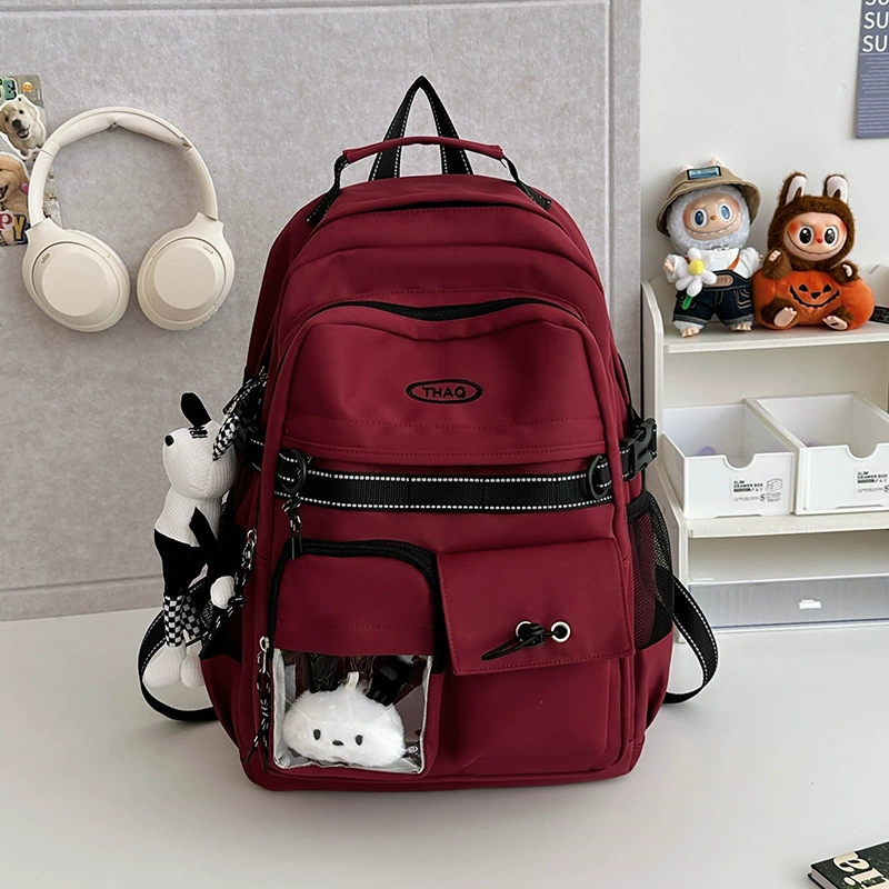 Japanese brand retro capacious school bag, backpack for traveling