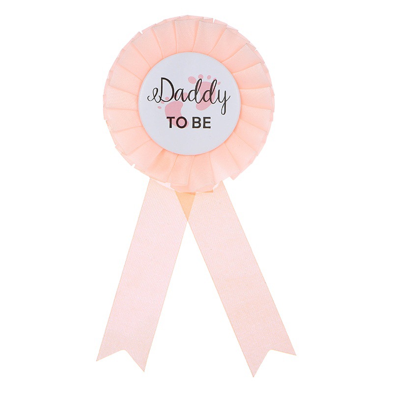 Insignias personalizadas transfronterizas europeas y americanas para baby showers, insignias de hojalata Dady To Be, artículos para fiestas de maternidad.