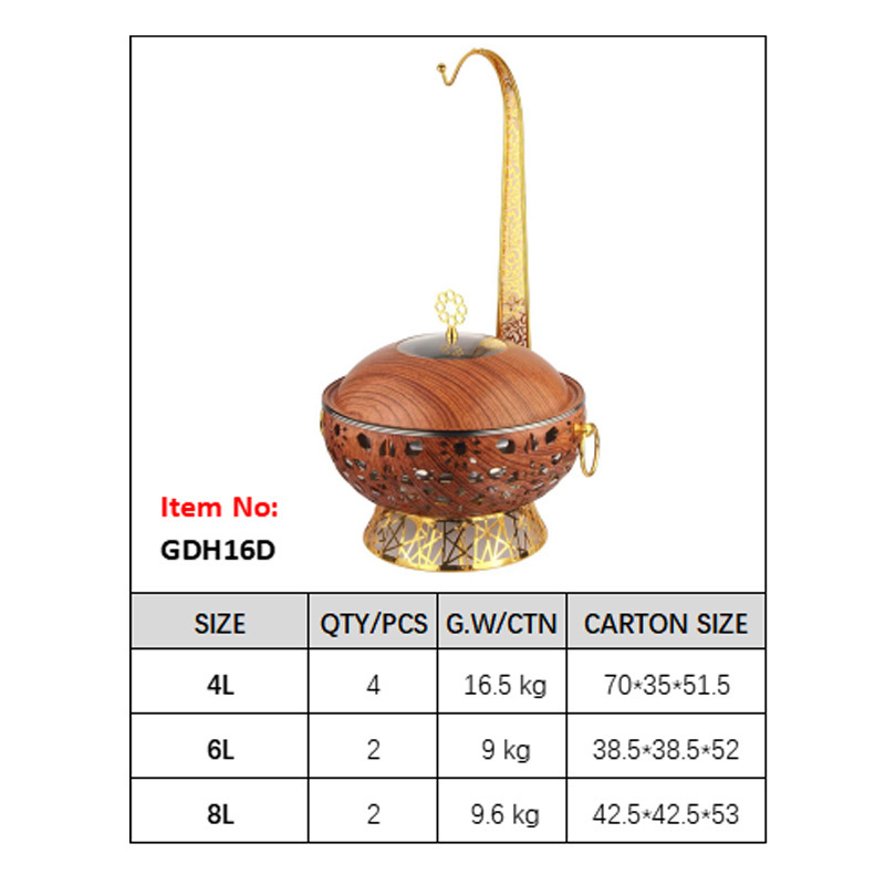 新款轻奢白色自助餐炉8L不锈钢吊炉户外聚餐酒精炉Chafing Dish|undefined