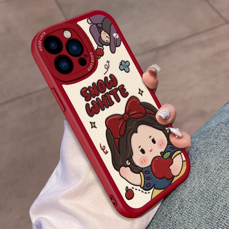 Apple 16promax mobile phone case 15plus painted 14 lambskin 13 snow white 12 protective case all-inclusive 11