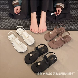 平底拖鞋;厚底拖鞋;鞋扣