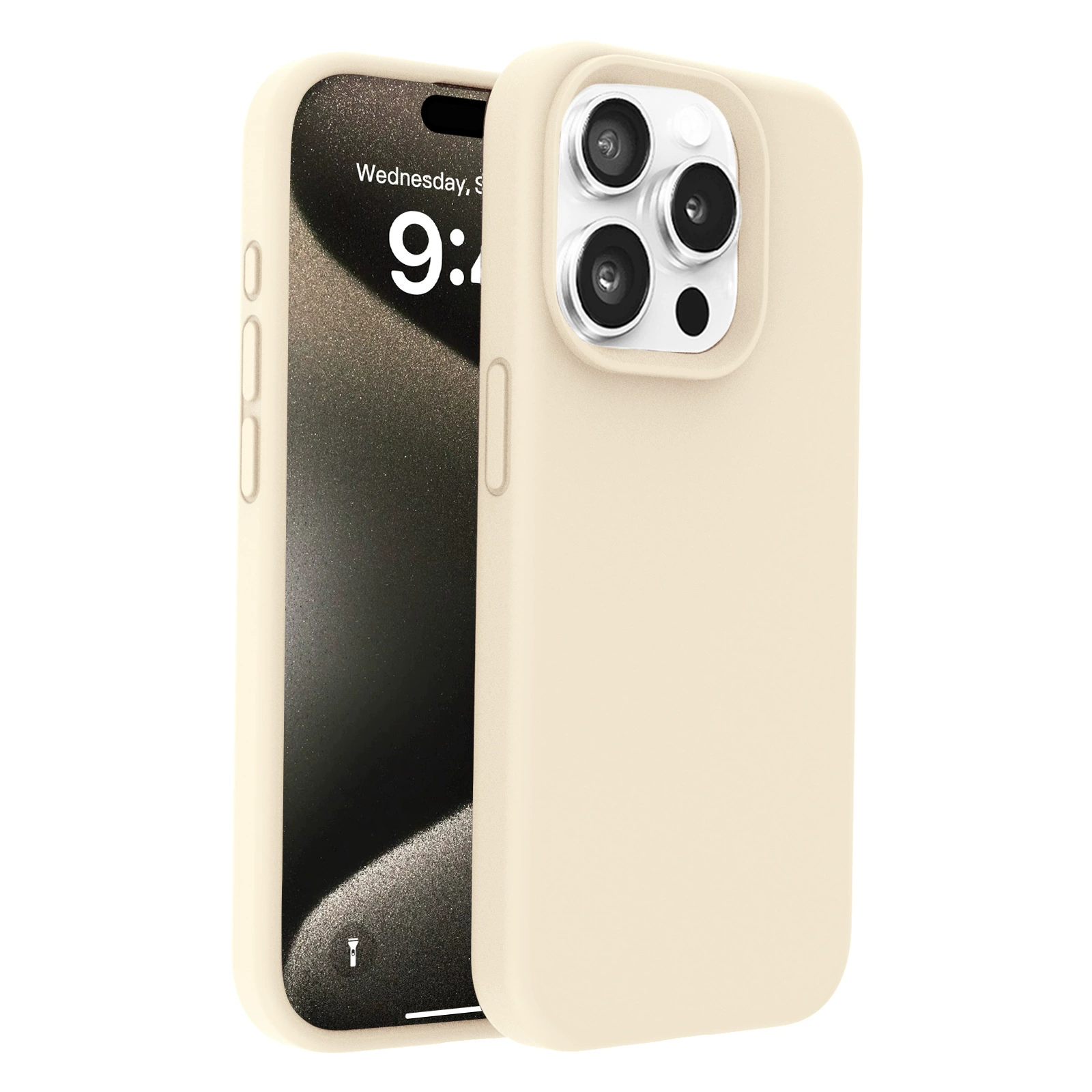 Silicone phone case (Apple) iPhone 14 series, liquid silicone + PC + microfiber, slim fit