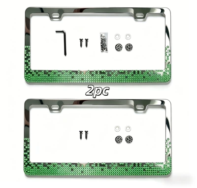 in the United States, Canada, Mexico, License plate holder/license plate holder - green-2pcs