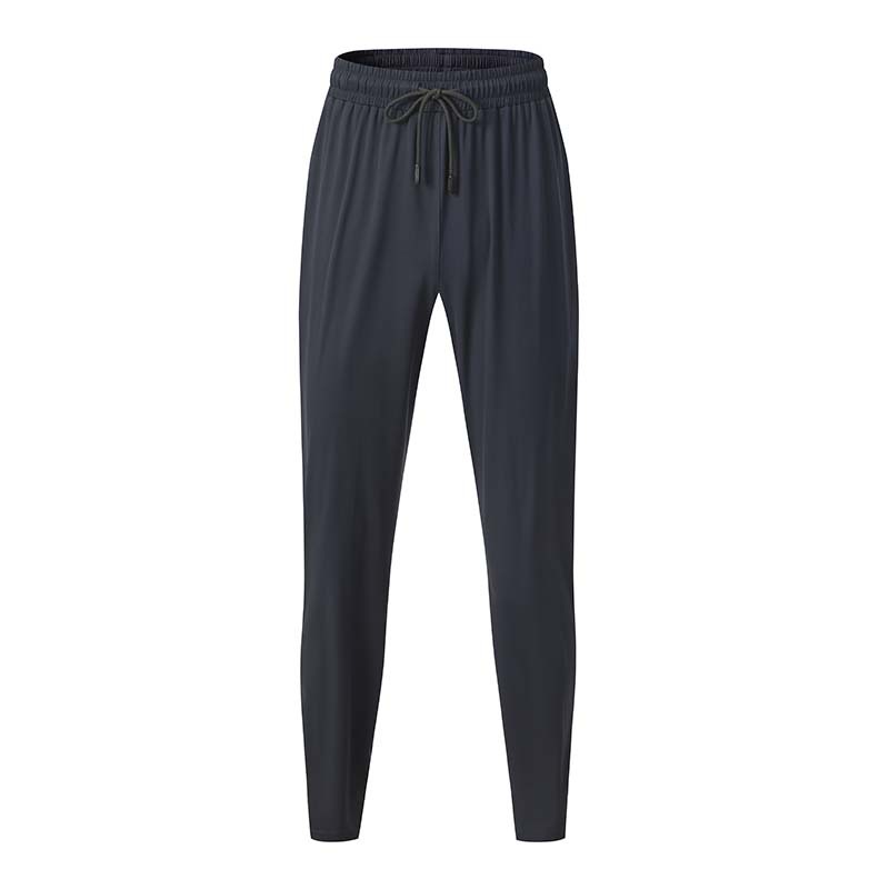 Pantalones deportivos de verano para hombre Lulu, pantalones largos de running transpirables de secado rápido, de seda helada elástica, para fitness, dropshipping transfronterizo