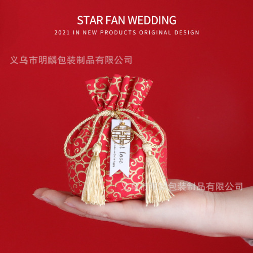 Chinese style wedding candy bag creative gift accompaniment gift bag wedding wedding candy bag wedding candy box wholesale Chinese style