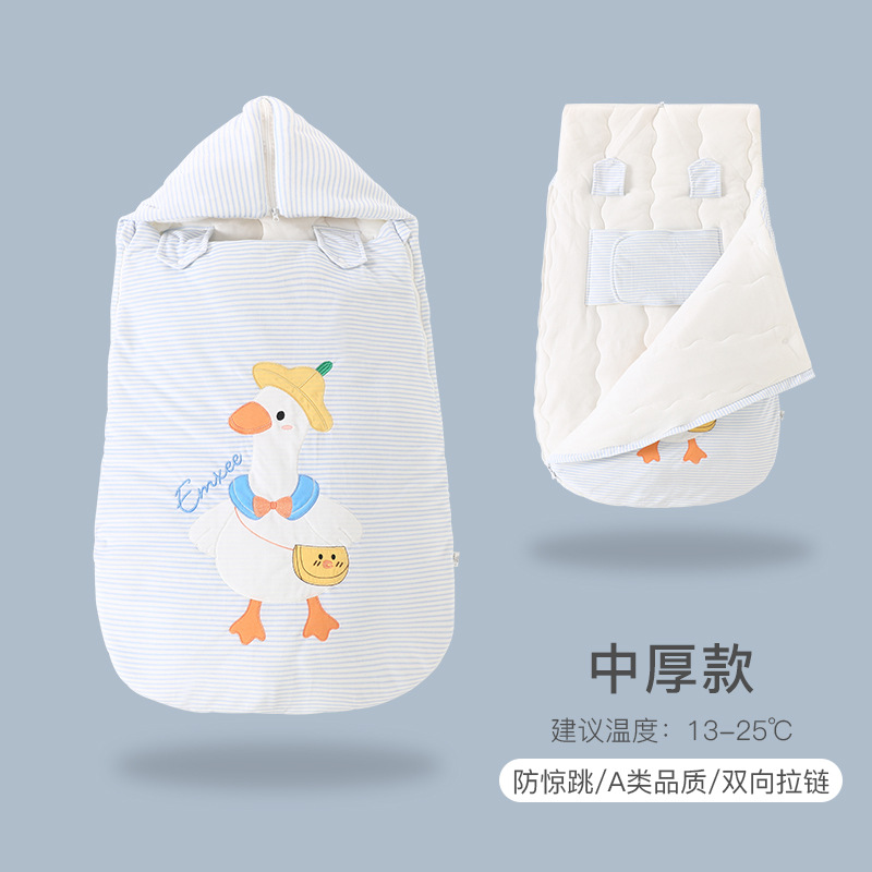 Medium-weight blue striped fabric, recommended for sizes 13-25℃