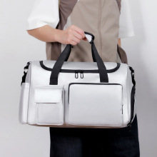 跨境多口袋登机包短途出差旅行包独立鞋仓手提行李包运动健身包