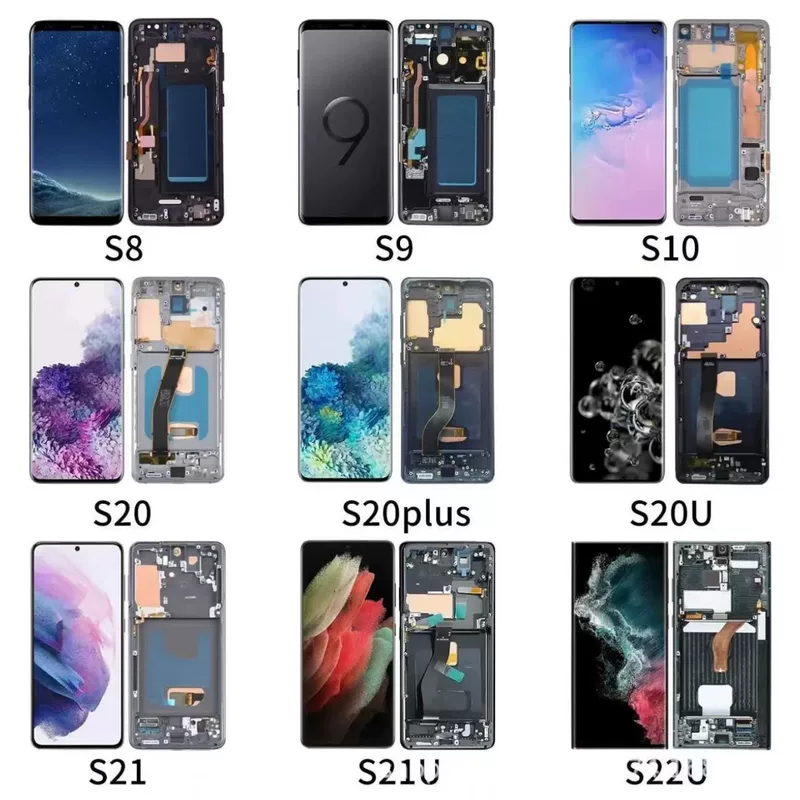 Подходящие для полного ассортимента экранов Samsung S8 S9 S10 S20 S21 S22 Note, сборка дисплея