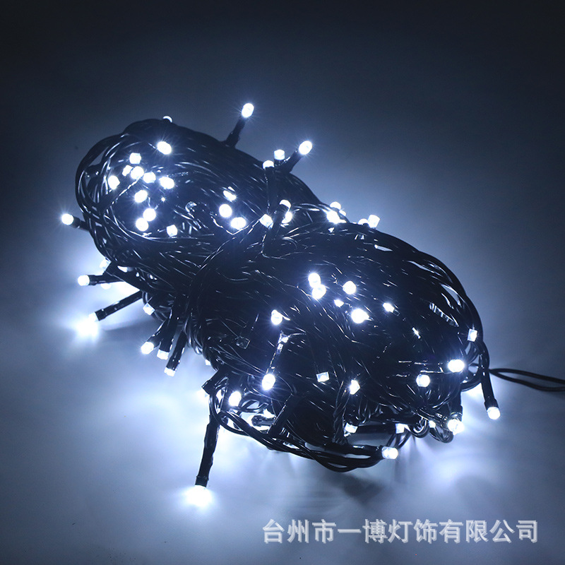 Cadena de luz LED línea negro macho y hembra conexión cielo estrellado vacaciones decoración la boda Navidad al aire libre