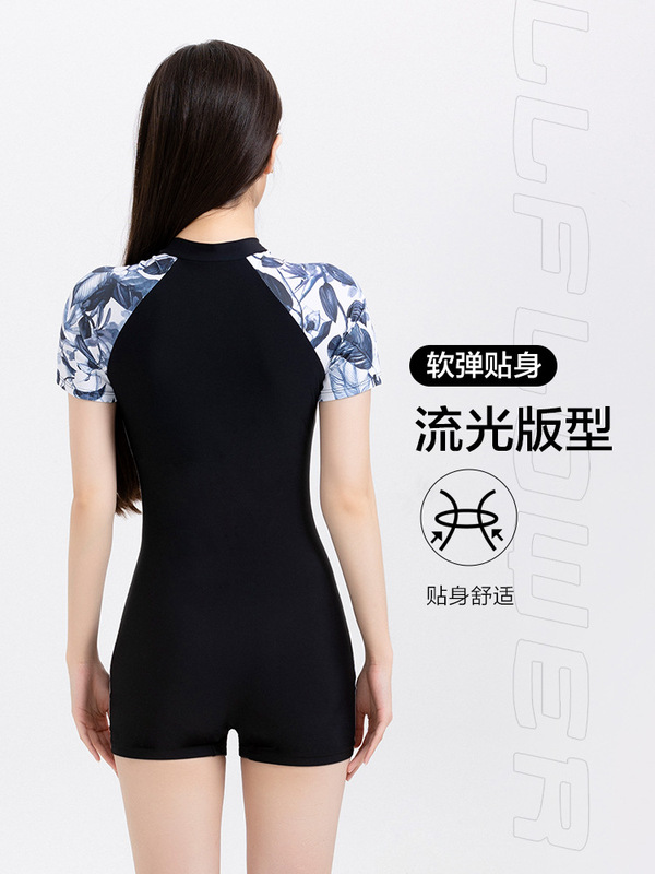 新しい女性のスポーツプロフェッショナル水着女性のワンピース大きいサイズのボクサー水着保守的な痩身スーパー妖精水着|undefined