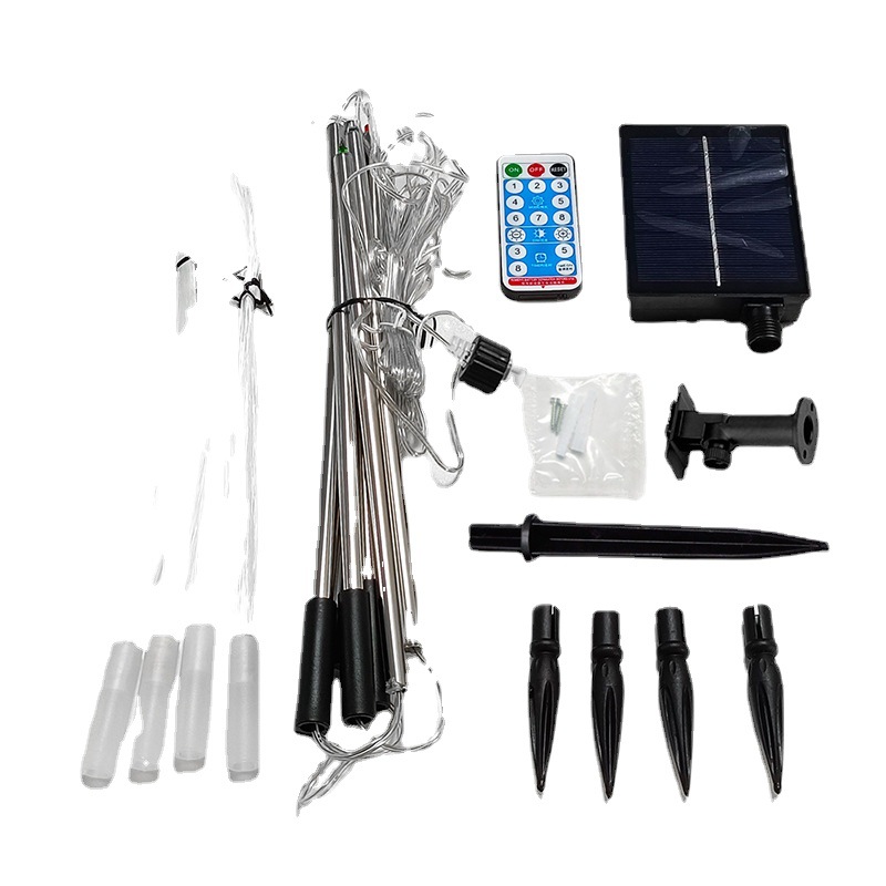 LED太阳能光纤灯水母灯户外装饰灯春节新年庭院插地氛围灯造型灯