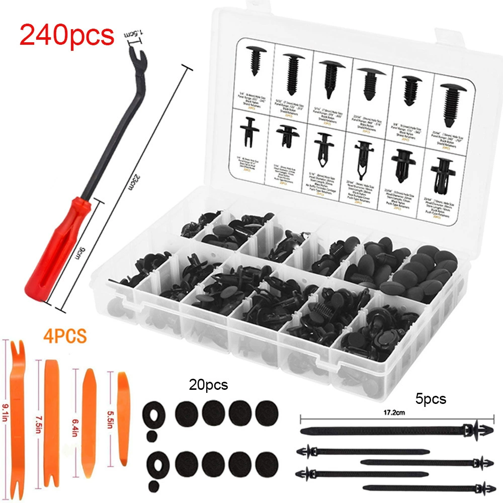 240pcs автомобиль пластиковый заклепка бампер зажим держатель застежки для Ford Honda Toyota