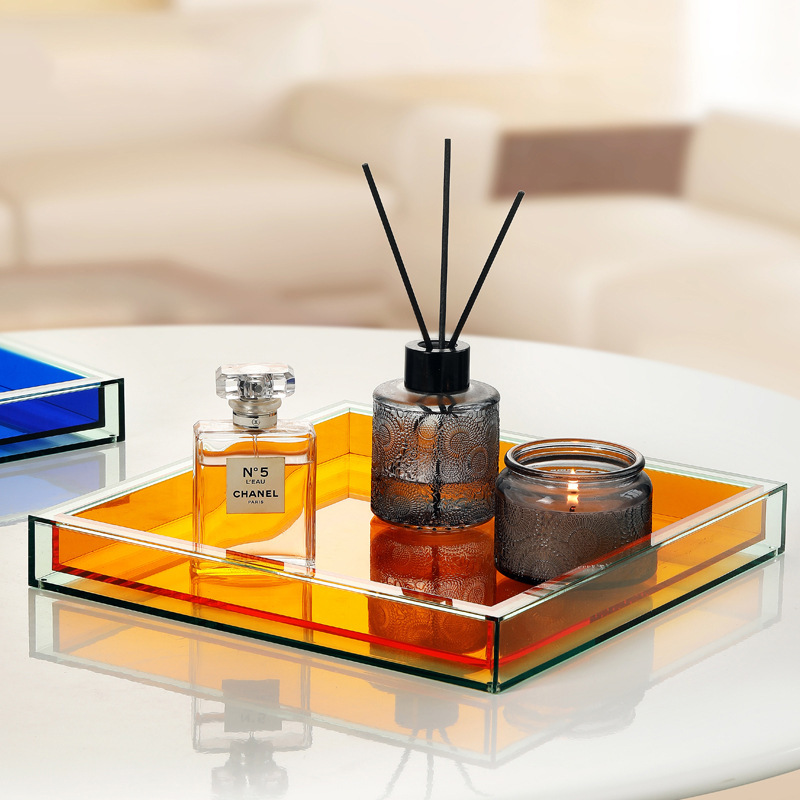 Nordic Acrylic Tray Storage Ornaments Home Living Room Dining Table Coffee Table Model Room Home Art Decoration