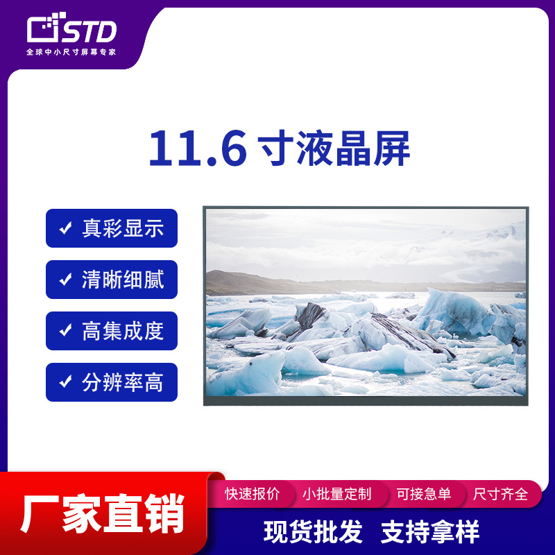 11.6-inch EDP interface 1920*1080 sub-screen LCD display portable color tft LCD screen screen module