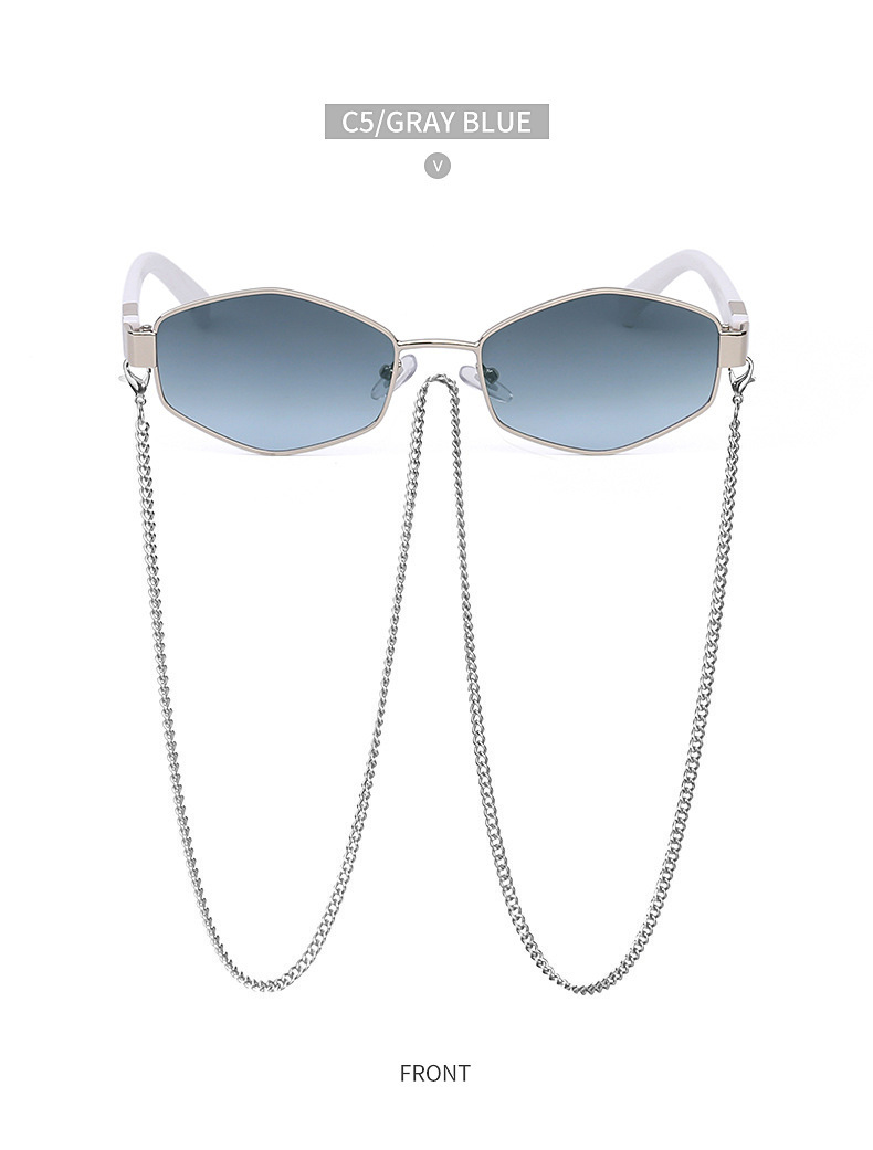 Polygon Glasses Style Streetwear Geometric Pc Polygon Full Frame Women's Sunglasses