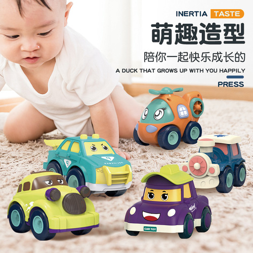 Children's Q version toy car inertia airplane boys and girls 1-2-3 years old car cartoon baby baby educational model