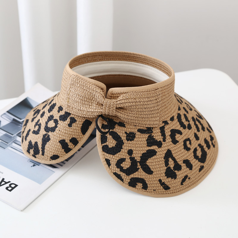 Women's Basic Leopard Big Eaves Sun Hat display picture 2