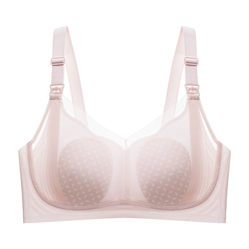 ウサギの耳の通気性が薄い、スチールリングがない、哺乳ブラジャーの前に妊娠中の授乳中の妊婦の下着のブラジャーがあります。