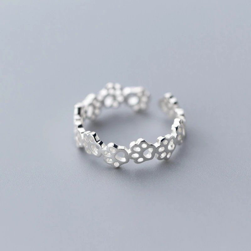 New Cat Paw Print Ring Cute Ring Creative Simple Fashion Hand Jewelry display picture 2