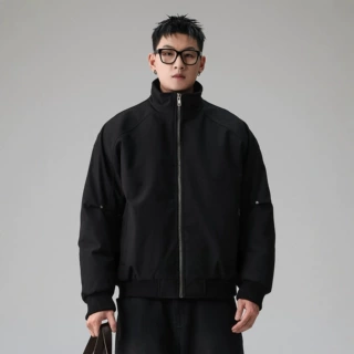 老钱风白鸭绒立领夹克羽绒服男冬季新款潮牌宽松轻薄保暖宽松外套