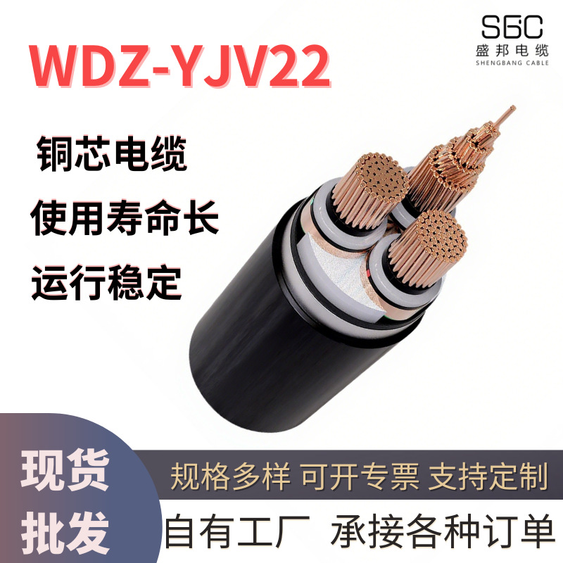 国标电缆无氧铜芯YJV22铠装多芯16 25 35 50 70  120平方阻燃电线