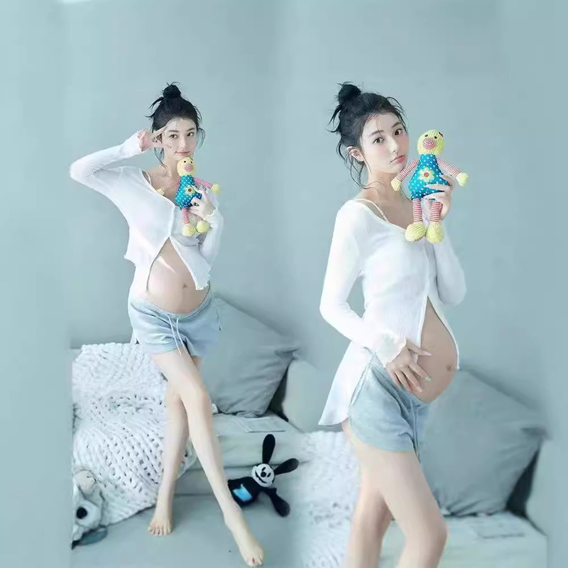 Photo Studio New Maternity Photo Clothing Cute Super Fairy Sweet Fashion Small Fresh suit Pregnant Mommy Big Belly Photo Photography