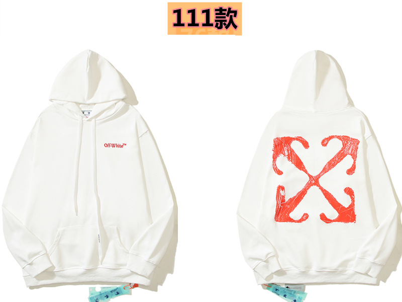 Marca de moda offwhite graffiti religioso pintura al óleo impresión de flecha hombre y mujer suelta OW pareja alta calle hoodie abrigo