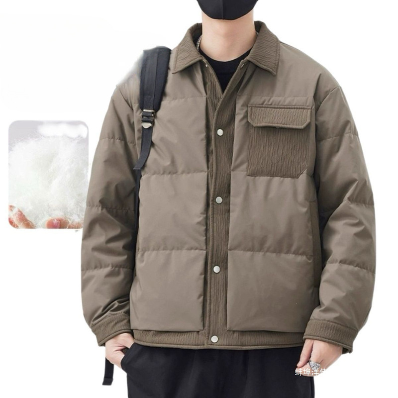 New Winter Lightweight down Jacket for Men 2025 Winter Men's Trendy Lapel Korean Style Duck down Warm down Jacket