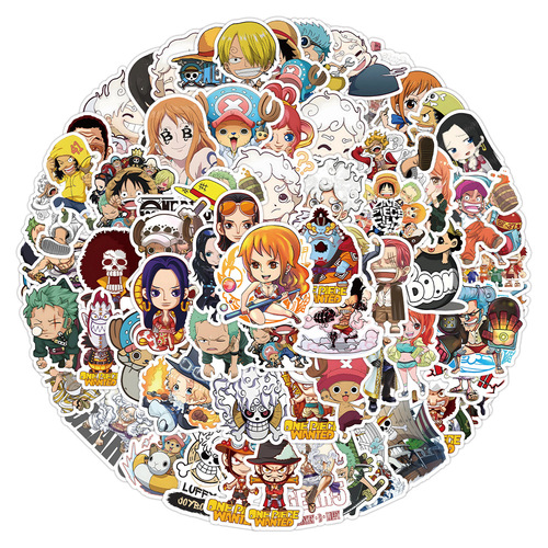 100 new One Piece Luffy 5th gear form graffiti stickers suitcase notebook scooter waterproof stickers