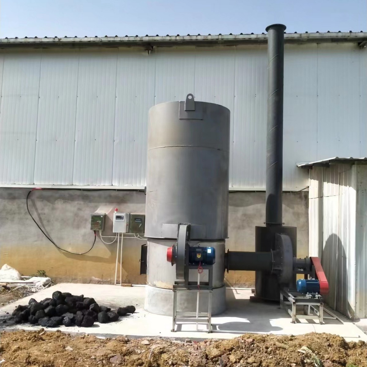 烘干供暖设备 立式生物质燃煤热风炉 PLC自动控制 实时监测风温