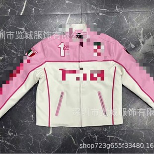 F1 Racing Suit Cross-Border Amazon Men's Embroidered Leather Jacket F1 Jacket Motorcycle Cycling Suit Motorcycle Leather Jacket