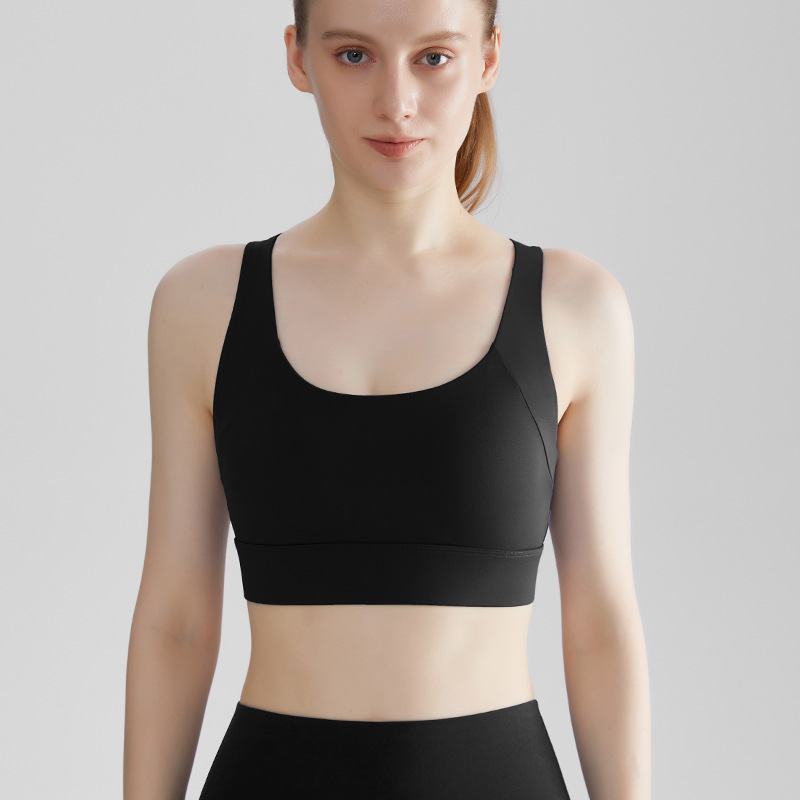 [personalizada] nueva ropa interior deportiva de alta resistencia mujer taza fija I-shape belleza cinturón de hombro chaleco de yoga