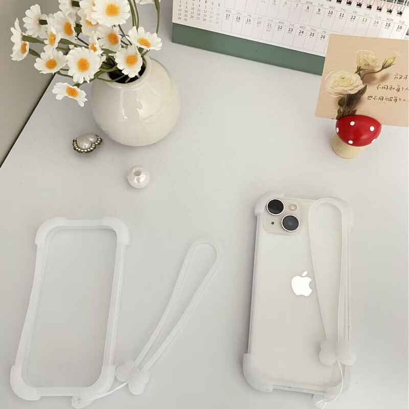 Universal phone case with thickened corner protection, anti-drop, four-corner silicone, domestic soft rubber, universal frame, butterfly hand strap phone case