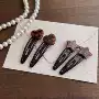 星星侧边刻印爱心发卡