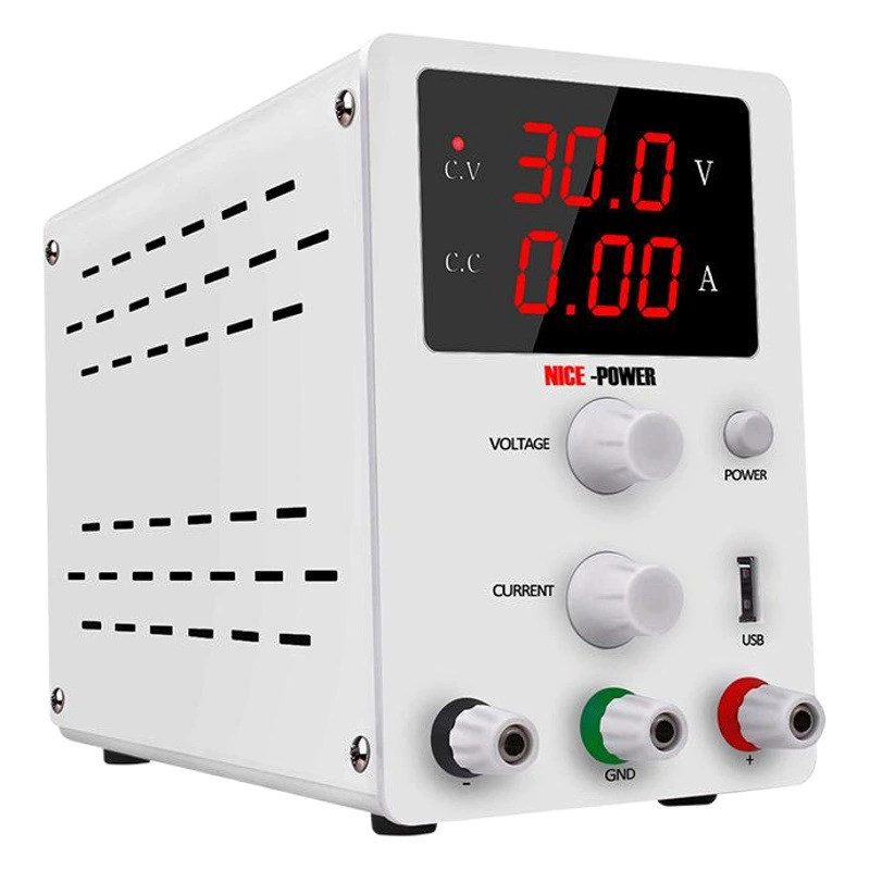 Регулируемый импульсный источник питания NICE-POWER DC 30В 10А, модель R-SPS3010D, для обслуживания оборудования