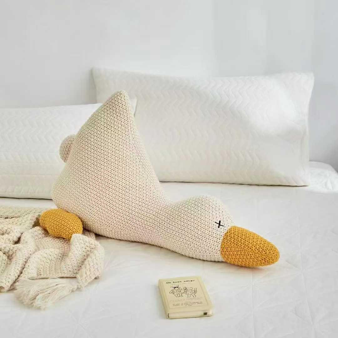 2026 New Product Ins Cartoon Internet Celebrity Style Lying Duck Pillow Pillowcase Sofa Cute Little Duck Cushion Pillow