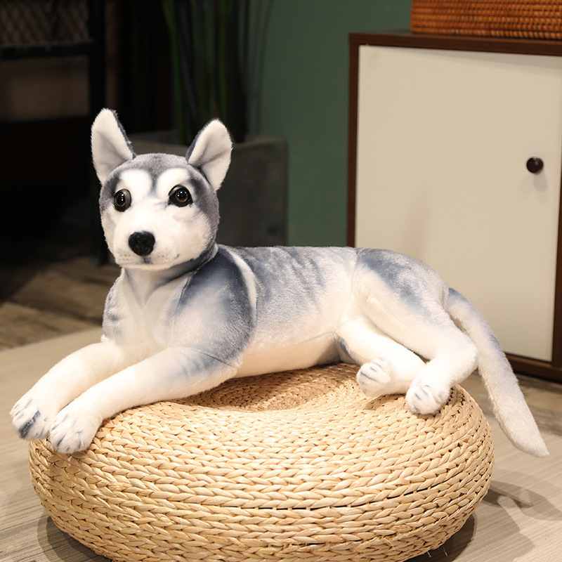 Simulación perro Husky muñeca de peluche de juguete Erha muñeca niños comodidad almohada niño muñeca títere