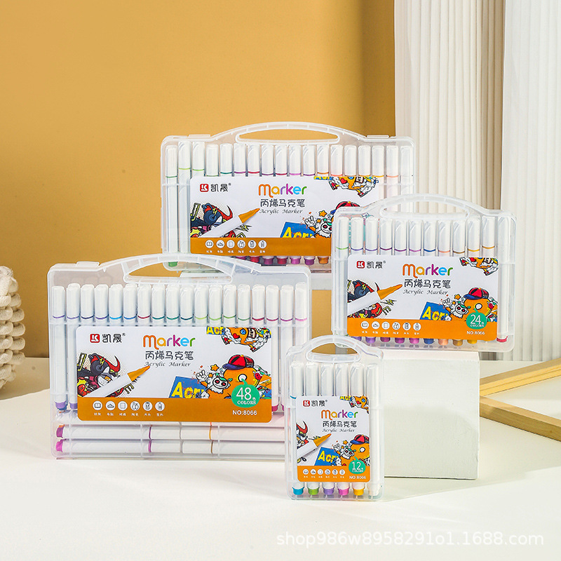 36 color acrílico marcador DIY pintura a base de agua color pluma niños graffiti marca pintura acrílico pluma al por mayor