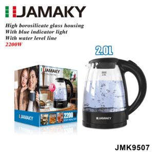 JAMAKY Gaopeng Silicon Glass Kettle Large Capacity 1.8L Glass Kettle Household Electric Kettle