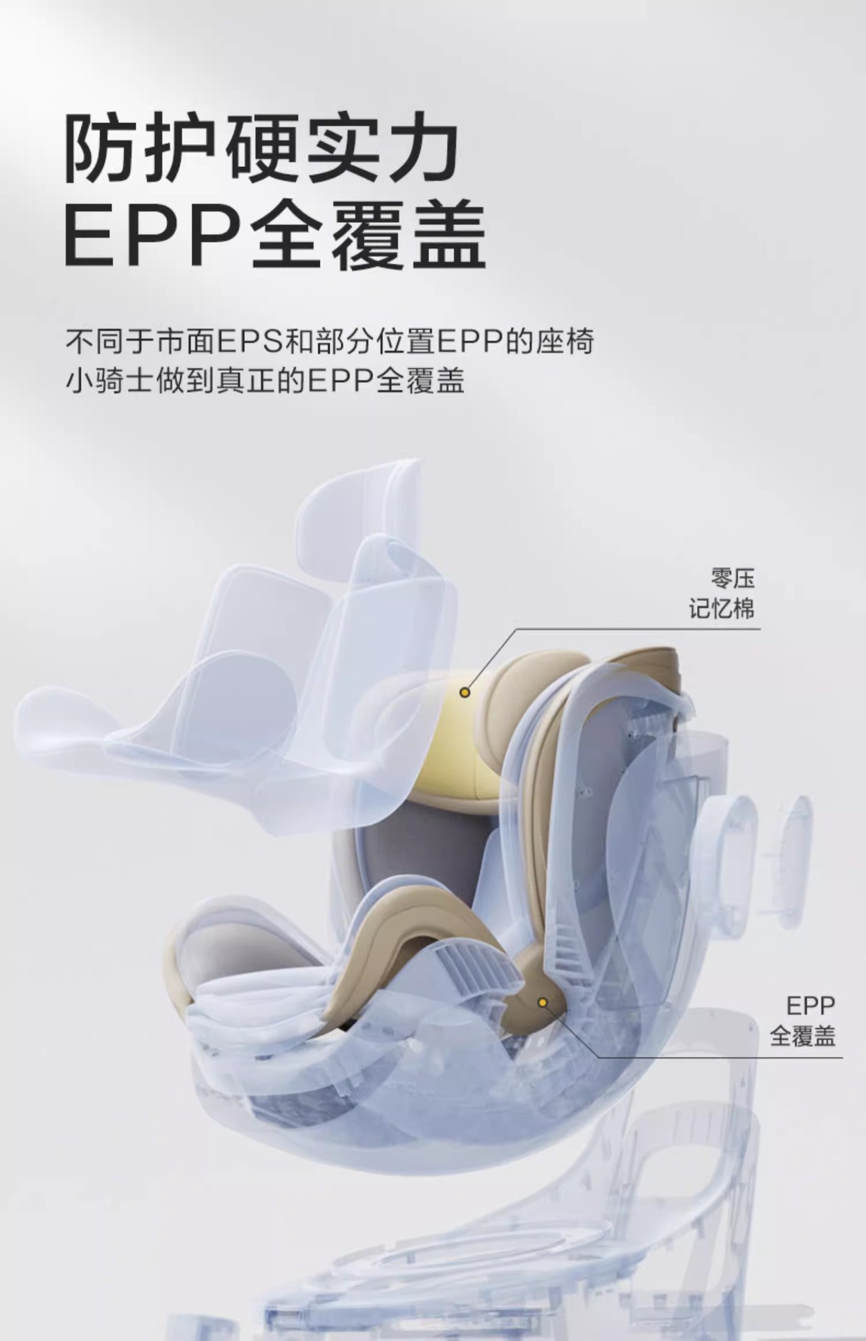 Yido child safety seat little knight car 0-12 years old car can sit and lie newborn safety seat