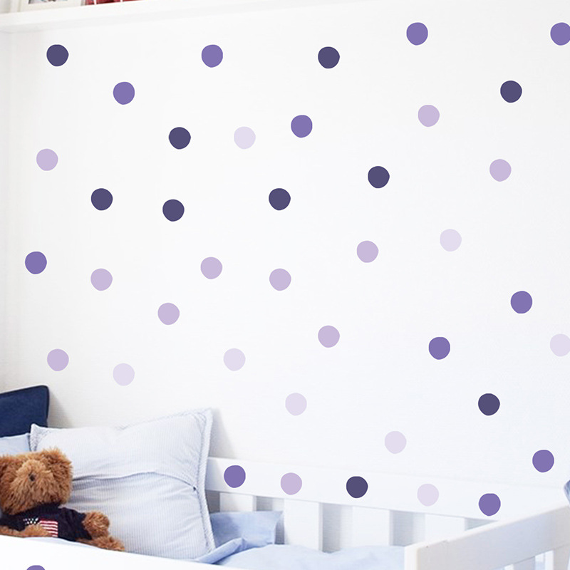 Autocollants muraux de porche de chambre  coucher de points de couleur Morandi de modepicture4