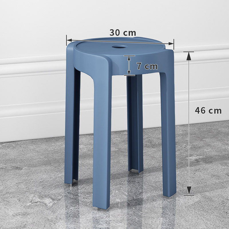 厚みのあるプラスチック製のスツール、家庭用積み重ね可能なダイニングテーブルベンチ、長時間座っても快適な椅子、風車スツール、プラスチック製の丸いスツール|undefined